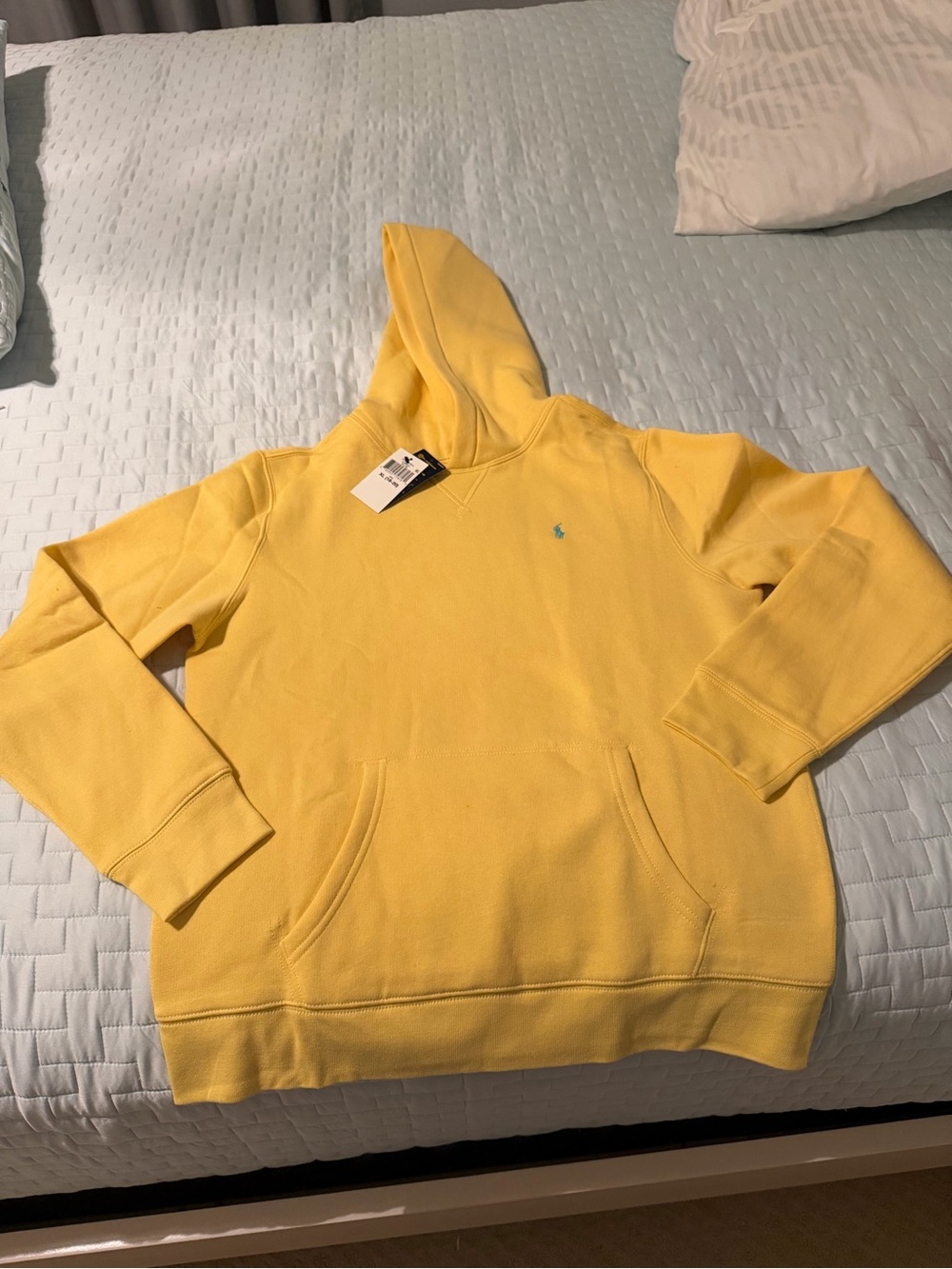 Ralph Lauren Yellow Crewneck Hoodie with Polo Pony - Boys Youth (18/20)